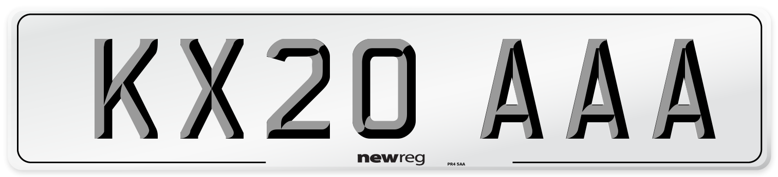 KX20 AAA Number Plate from New Reg